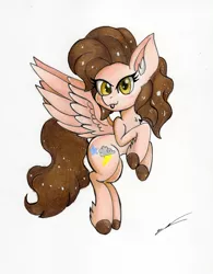 Size: 4409x5641 | Tagged: safe, artist:luxiwind, deleted from derpibooru, derpibooru import, oc, oc:laura storm, pegasus, pony, absurd resolution, female, mare, solo, tongue out, traditional art