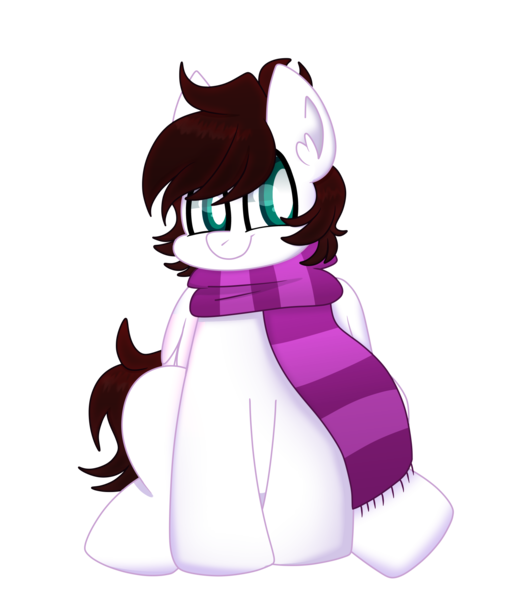 Size: 1692x2000 | Tagged: safe, artist:saveraedae, derpibooru import, oc, oc:markpony, ponified, pegasus, pony, clothes, commission, looking to the left, male, scarf, simple background, sitting, smiling, solo, the mark side, transparent background, ych result