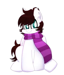 Size: 1692x2000 | Tagged: safe, artist:saveraedae, derpibooru import, oc, oc:markpony, ponified, pegasus, pony, clothes, commission, looking to the left, male, scarf, simple background, sitting, smiling, solo, the mark side, transparent background, ych result