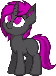 Size: 640x859 | Tagged: safe, artist:zeka10000, derpibooru import, oc, oc:vadimcomrade, unofficial characters only, pony, unicorn, blank flank, canon, cheek fluff, cheeks, colt, cute, ear fluff, looking up, male, no pupils, ocbetes, request, requested art, simple background, smiling, solo, transparent background