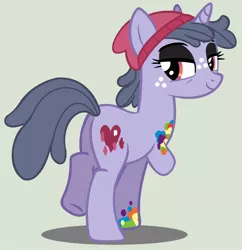 Size: 1024x1056 | Tagged: safe, artist:loveedovey, derpibooru import, oc, oc:street art, pony, unicorn, amputee, congenital amputee, female, mare, missing limb, simple background, solo, stump