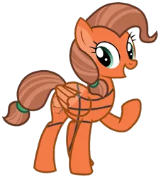 Size: 961x1060 | Tagged: safe, artist:rainbow eevee, derpibooru import, ponified, ball pony, object pony, original species, pegasus, pony, ball, basketball, basketball (bfb), battle for bfdi, battle for dream island, bfb, bfdi, female, mare, ponytail, simple background, solo, sports, transparent background
