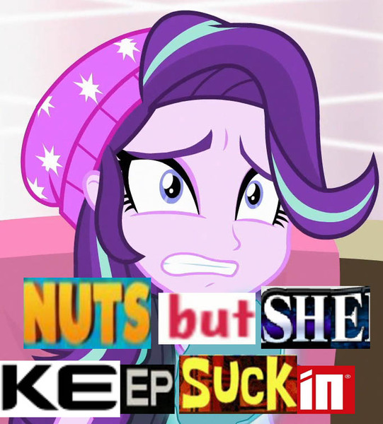 Size: 682x756 | Tagged: suggestive, derpibooru import, starlight glimmer, equestria girls, beanie, caption, expand dong, exploitable meme, female, hat, image macro, meme, solo, text