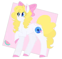 Size: 2070x1948 | Tagged: safe, artist:sleepysuika, derpibooru import, earth pony, pony, blue eyes, bow, freckles