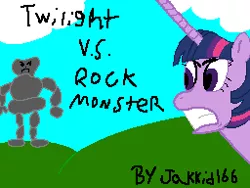 Size: 256x192 | Tagged: safe, artist:jakkid166, derpibooru import, twilight sparkle, pony, 1000 hours in ms paint, angry, blue sky, fanfic art