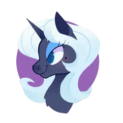 Size: 700x700 | Tagged: safe, artist:yokokinawa, derpibooru import, oc, oc:melody diamond, pony, unicorn, blue eyes, bust, mole, portrait, side view, simple background, spanish, story included, transparent background