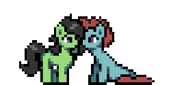 Size: 256x128 | Tagged: safe, artist:bitassembly, derpibooru import, oc, oc:anonfilly, earth pony, original species, seal, animated, boop, female, filly, game:filly astray, pixel art, simple background, sprite, transparent background