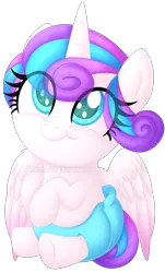Size: 1180x1951 | Tagged: safe, artist:kimmyartmlp, derpibooru import, princess flurry heart, alicorn, pony, baby, baby pony, colored pupils, cute, eye clipping through hair, flurrybetes, heart eyes, simple background, sitting, smiling, solo, transparent background, weapons-grade cute, wingding eyes