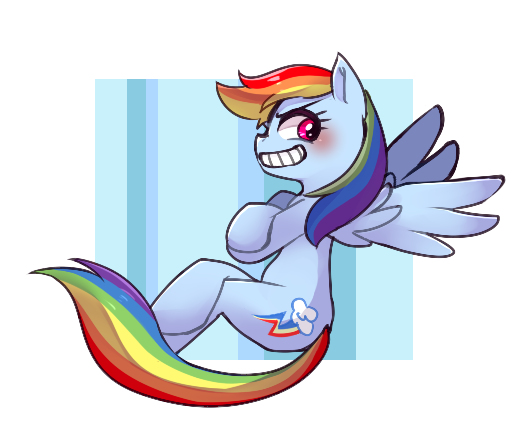 Size: 523x436 | Tagged: safe, artist:nijinowani, derpibooru import, rainbow dash, pegasus, pony, abstract background, anatomically incorrect, blushing, crossed hooves, crossed legs, female, incorrect leg anatomy, mare, pixiv, profile, solo, spread wings, wings