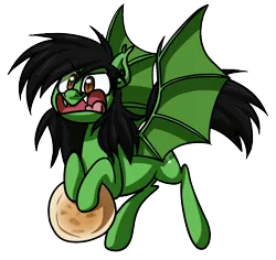 Size: 1024x965 | Tagged: safe, artist:alittleofsomething, derpibooru import, oc, oc:prickly pears, bat pony, pony, angry, bat pony oc, bat wings, pupusa, simple background, transparent background, wings