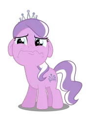 Size: 4000x5427 | Tagged: safe, artist:asrafpie, derpibooru import, diamond tiara, earth pony, pony, about to cry, female, filly, floppy ears, jewelry, simple background, solo, tiara, transparent background, vector, wavy mouth