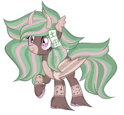 Size: 1279x1186 | Tagged: safe, artist:magicdarkart, derpibooru import, oc, bat pony, pony, deviantart watermark, female, mare, obtrusive watermark, paper, simple background, solo, transparent background, watermark