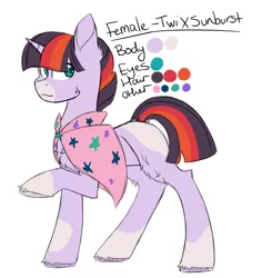 Size: 860x879 | Tagged: safe, artist:raflesplatt, derpibooru import, oc, pony, unicorn, cloak, clothes, female, mare, offspring, parent:sunburst, parent:twilight sparkle, parents:twiburst, simple background, solo, white background