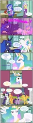 Size: 2320x8517 | Tagged: safe, artist:90sigma, artist:bbbhuey, artist:dashiesparkle edit, artist:davidsfire, artist:epiccartoonsfan, artist:favoriteartman, artist:frownfactory, artist:illumnious, artist:koeper, artist:masem, artist:velveagicsentryyt, artist:yanoda, derpibooru import, part of a set, flash sentry, princess celestia, princess luna, rarity, sunset shimmer, twilight sparkle, twilight sparkle (alicorn), ponified, alicorn, human, pegasus, pony, unicorn, comic:the big whoopsie, equestria girls, absurd resolution, armor, bipedal, canterlot high, celestia is not amused, comic, crown, dialogue, dressing, equestria girls ponified, eyes closed, faic, female, flashlight, glowing horn, grin, gritted teeth, horn, human to pony, jewelry, magic, magical wave, male, mare, naked rarity, onomatopoeia, open mouth, part of a series, principal celestia, raised hoof, regalia, royal guard armor, shipping, show accurate, smiling, sound effects, speech bubble, stallion, story included, straight, tempting fate, transformation, unamused, vector, vice principal luna, we don't normally wear clothes, window