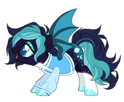 Size: 1280x1054 | Tagged: safe, artist:mintoria, derpibooru import, oc, bat pony, pony, clothes, female, jacket, mare, simple background, solo, transparent background