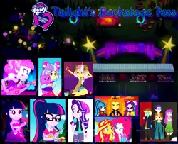 Size: 1896x1536 | Tagged: safe, derpibooru import, edit, edited screencap, screencap, adagio dazzle, aria blaze, dirk thistleweed, kiwi lollipop, nolan north, pinkie pie, princess thunder guts, sci-twi, sonata dusk, sunset shimmer, supernova zap, twilight sparkle, twilight sparkle (alicorn), vignette valencia, alicorn, fanfic, eqg summertime shorts, equestria girls, equestria girls series, how to backstage, inclement leather, lost and pound, mirror magic, sunset's backstage pass!, spoiler:choose your own ending (season 2), spoiler:eqg series (season 2), spoiler:eqg specials, clothes, fanfic art, fanfic cover, guitar, inclement leather: vignette valencia, k-lo, lost and pound: spike, musical instrument, pajamas, phone, postcrush, puppy, su-z, the dazzlings