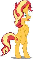 Size: 2360x4116 | Tagged: safe, artist:ithinkitsdivine, artist:parclytaxel, derpibooru import, editor:slayerbvc, sunset shimmer, pony, unicorn, bipedal, blushing, covering, embarrassed, female, in the human world for too long, mare, naked rarity, simple background, solo, transparent background, vector, we don't normally wear clothes