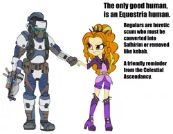 Size: 3300x2550 | Tagged: safe, artist:great-5, derpibooru import, adagio dazzle, equestria girls, celestial ascendancy, crossover, humanity fuck no, misanthropy, propaganda, remove kebab, safhira, soldier, starlight (series)