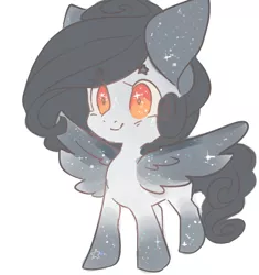 Size: 594x631 | Tagged: safe, artist:clayterran, derpibooru import, oc, oc:astra, unofficial characters only, pegasus, pony, solo, sparkles, stars