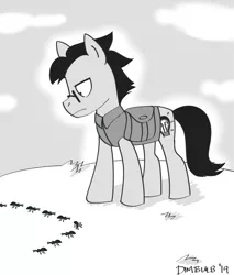 Size: 1024x1200 | Tagged: safe, artist:dimbulb, derpibooru import, oc, oc:dimbulb, pony, monochrome, solo