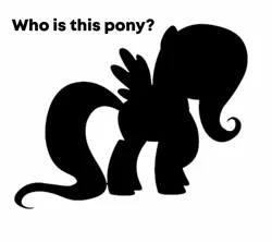 Size: 1500x1333 | Tagged: safe, derpibooru import, pony, black and white, game, grayscale, monochrome, mysterious, pokémon, secret, silhouette, simple background, white background, who, who's that pokémon, who's that pony