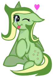 Size: 942x1356 | Tagged: safe, artist:didgereethebrony, artist:zeka10000, derpibooru import, oc, oc:boomerang beauty, pegasus, pony, base used, cute, cutie mark, floating heart, heart, looking at you, mlem, one eye closed, silly, solo, tongue out, wink