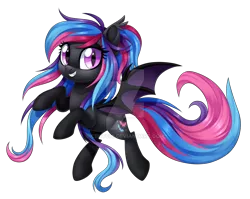 Size: 1024x816 | Tagged: safe, artist:centchi, derpibooru import, oc, oc:stellaluna, bat pony, pony, bat pony oc, bat wings, deviantart watermark, female, mare, obtrusive watermark, rearing, simple background, solo, transparent background, watermark, wings