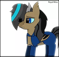 Size: 750x730 | Tagged: safe, artist:royal-miou, derpibooru import, oc, oc:royal-miou, bat pony, pony, bat pony oc, bat wings, clothes, cute, draw, ear piercing, earring, eye clipping through hair, fangs, jewelry, piercing, wings