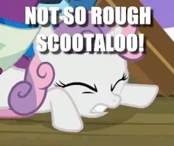 Size: 377x316 | Tagged: caption, derpibooru import, edit, edited screencap, for whom the sweetie belle toils, image macro, implied scootabelle, implied sex, screencap, suggestive, sweetie belle, text