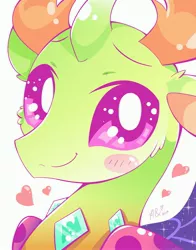Size: 3218x4096 | Tagged: artist:hungrysohma, changedling, changeling, cute, derpibooru import, king thorax, male, safe, simple background, smiling, solo, thorabetes, thorax, traditional art, white background
