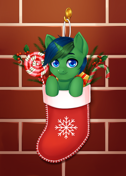 Size: 1865x2609 | Tagged: safe, artist:pinklemon23, derpibooru import, unicorn, chibi, christmas, commission, digital art, holiday, ych result