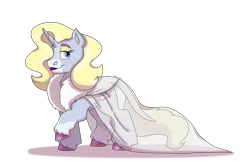 Size: 1280x854 | Tagged: safe, artist:itstechtock, derpibooru import, oc, oc:curtain call, pony, unicorn, clothes, crossdressing, dress, lipstick, male, simple background, solo, stallion, transparent background