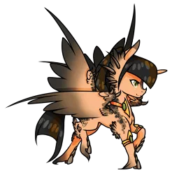 Size: 2100x2132 | Tagged: alicorn, artist:oneiria-fylakas, braham, derpibooru import, female, multiple wings, oc, oc:makao, original species, safe, seraph, seraphicorn, simple background, solo, transparent background, unofficial characters only, wings