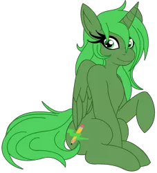 Size: 1929x2123 | Tagged: safe, artist:cbear624, derpibooru import, oc, oc:green thunder, oc:jade lightning, alicorn, pony, alicorn oc, cute, eyelashes, female, horn, looking at you, never doubt blaa6 involvement, ocbetes, rule 63, solo, wings