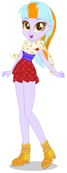 Size: 744x1916 | Tagged: safe, artist:razorbladetheunicron, derpibooru import, oc, oc:citrus surprise, unofficial characters only, lateverse, equestria girls, base used, boots, clothes, cute, cutie mark, high heel boots, miniskirt, next generation, offspring, parent:flitter, parent:thunderlane, parents:flitterlane, scarf, shoes, simple background, skirt, solo, transparent background
