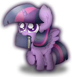 Size: 1766x1881 | Tagged: safe, artist:bubbly-storm, derpibooru import, twilight sparkle, twilight sparkle (alicorn), alicorn, pony, book, chest fluff, cute, ear fluff, female, fluffy, heart eyes, leg fluff, mare, mouth hold, simple background, solo, that pony sure does love books, transparent background, twiabetes, wingding eyes