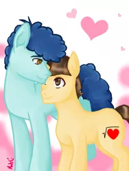 Size: 900x1200 | Tagged: safe, artist:natattack33, derpibooru import, curly winds, some blue guy, wiz kid, ponified, earth pony, pony, cute, equestria girls ponified, gay, heart, male, one eye closed, shipping, stallion, wizabetes, wizwinds