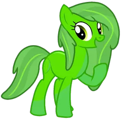 Size: 1012x992 | Tagged: safe, artist:rainbow eevee, derpibooru import, ponified, earth pony, original species, plant pony, pony, base used, battle for dream island, bfdi, cute, female, green eyes, leaf, leafy, leafy (bfdi), plant, raised hoof, solo