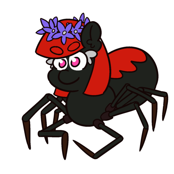 Size: 1200x1200 | Tagged: artist:threetwotwo32232, derpibooru import, female, mare, monster mare, monster pony, oc, oc:silk flower, original species, safe, simple background, solo, spiderpony, transparent background, unofficial characters only