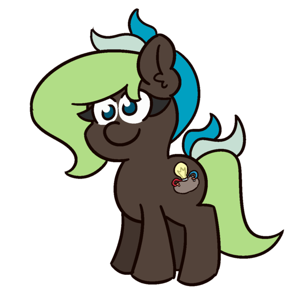 Size: 1200x1200 | Tagged: safe, artist:threetwotwo32232, derpibooru import, oc, oc:bright idea, unofficial characters only, earth pony, pony, female, mare, simple background, solo, transparent background