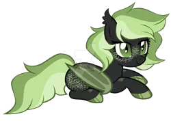 Size: 1280x904 | Tagged: safe, artist:magicdarkart, derpibooru import, oc, bat pony, pony, base used, deviantart watermark, female, mare, obtrusive watermark, prone, simple background, solo, transparent background, watermark