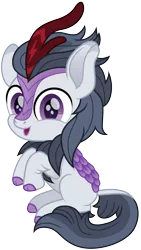 Size: 847x1500 | Tagged: safe, artist:cloudyglow, derpibooru import, rumble, kirin, cloven hooves, colt, cute, foal, happy, kirinified, male, open mouth, rumblebetes, simple background, sitting, smiling, solo, species swap, transparent background
