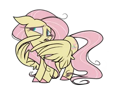 Size: 1024x800 | Tagged: safe, artist:pandan009, derpibooru import, fluttershy, pegasus, pony, colored hooves, covering, female, floppy ears, head turn, looking away, looking sideways, mare, nervous, open mouth, simple background, solo, standing, three quarter view, transparent background, wing covering