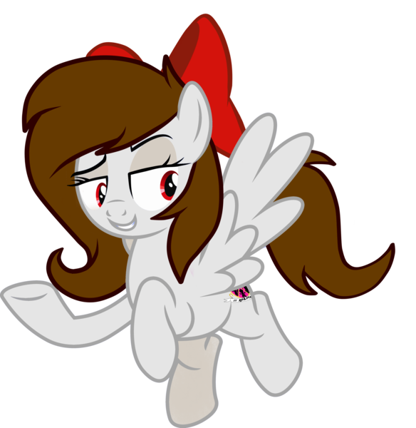 Size: 3400x3496 | Tagged: safe, artist:vice common, derpibooru import, edit, vector edit, oc, oc:whisper hope, pegasus, pony, bow, female, looking at you, mare, one hoof raised, red eyes, simple background, transparent background, vector