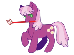 Size: 500x370 | Tagged: safe, artist:guidomista, artist:miiistaaa, artist:nijimillions, derpibooru import, cheerilee, earth pony, pony, cheeribetes, chibi, cute, female, looking at you, magenta, mare, mouth hold, one hoof raised, pink, pointer, prop, props, simple background, solo, standing, streaked mane, striped mane, teacher, transparent, transparent background