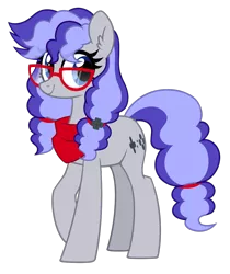 Size: 820x974 | Tagged: safe, artist:sonnatora, derpibooru import, oc, oc:cinnabyte, unofficial characters only, earth pony, pony, 2020 community collab, derpibooru community collaboration, bandana, dork, earth pony oc, female, glasses, mare, neckerchief, pigtails, simple background, solo, transparent background