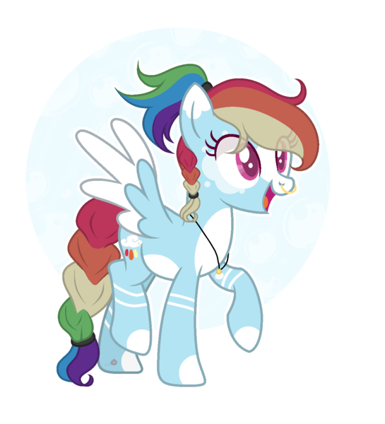 Size: 1266x1395 | Tagged: safe, artist:themisslittledevil, derpibooru import, oc, oc:rain dash, pegasus, pony, base used, eye clipping through hair, female, magical lesbian spawn, mare, nose piercing, nose ring, not rainbow dash, offspring, parent:rainbow dash, parent:rarity, parents:raridash, piercing, simple background, solo, transparent background, two toned wings, wings