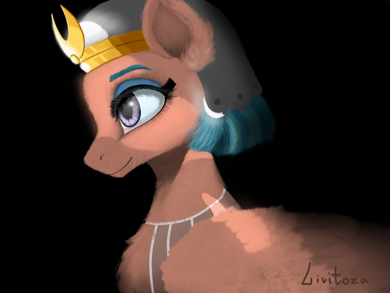 Size: 1024x768 | Tagged: safe, artist:livitoza, derpibooru import, somnambula, pegasus, pony, black background, female, mare, simple background, solo