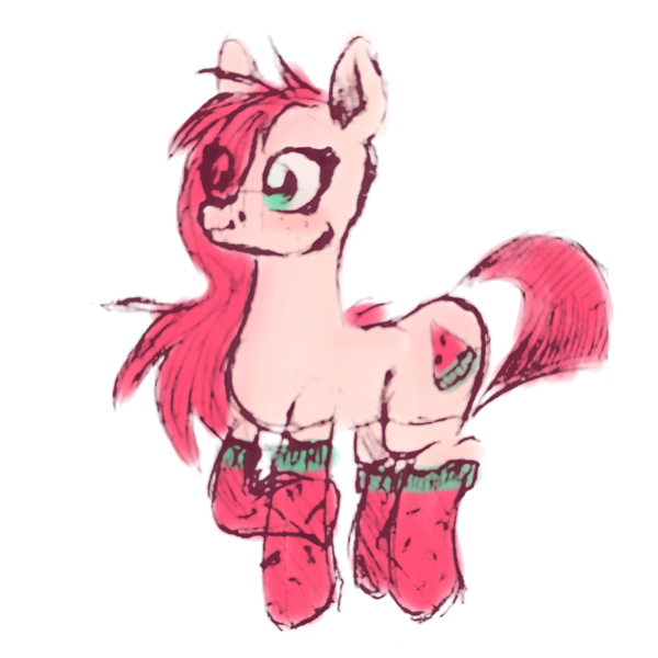 Size: 2417x2417 | Tagged: safe, artist:mattthewaffle, derpibooru import, oc, oc:rose melons, unofficial characters only, pony, clothes, eye clipping through hair, simple background, socks, transparent background