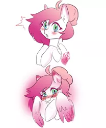 Size: 1000x1200 | Tagged: safe, artist:candasaurus, derpibooru import, oc, oc:fire star, pegasus, pony, blushing, cute, embarrassed, freckles, solo, surprised
